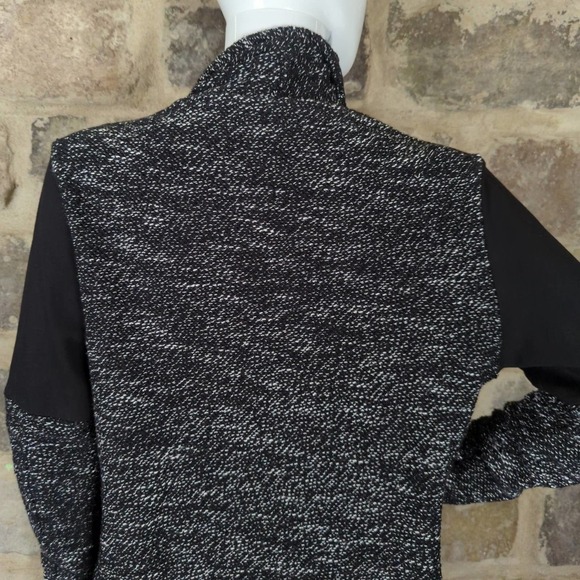 Bnci Waterfall Open Front Sweater Woman's Size Medium Black Gray Long Sleeve - Picture 7 of 13